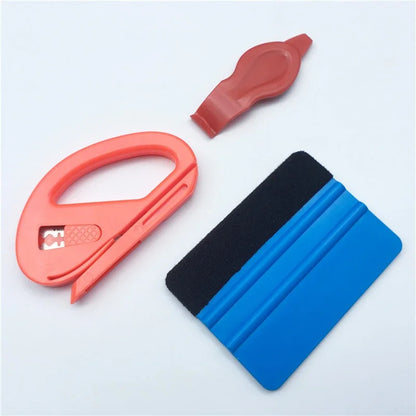 Car Vinyl Wrap Tool Kit with Rubber Squeegee and Scraper References, 3 or 5-Piece Set Options for Vehicle Film, Window Tint and Glass Film Application