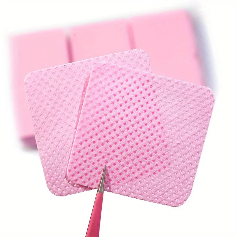 Lint-Free Nail Wipes for Gel Cleansing and Nail Polish Removal, Pink or White Manicure Pads in 20 to 600 Piece Packs with Bottle Options