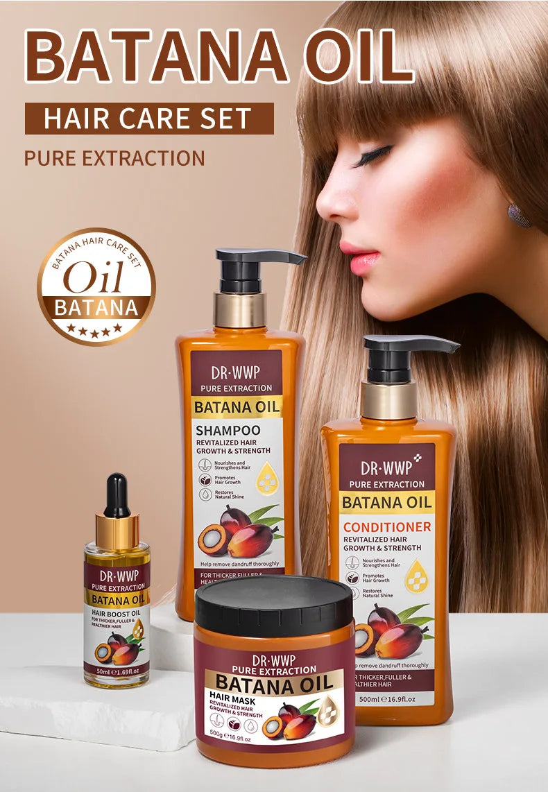 Batana Hair Care Selection with 500ml Shampoo or Conditioner, 500g Hair Mask and 50ml Oil Options for Everyday Cleansing and Cosmetic Conditioning Routines