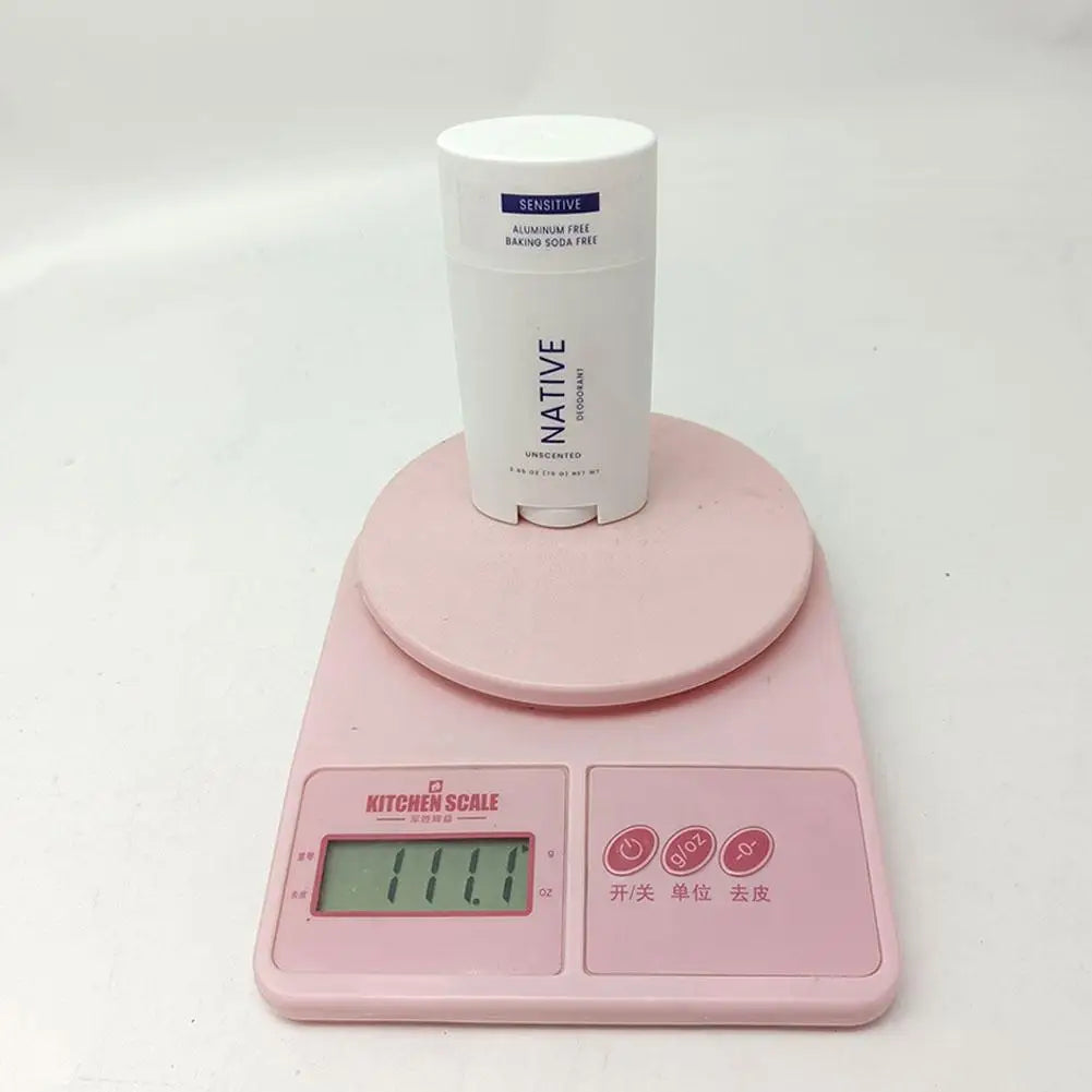 Body Deodorant Stick with Listed 75g Net Content and Twist-Up Solid Format, A to E Scent Option Labels for a Label-Guided Everyday Personal Care Routine