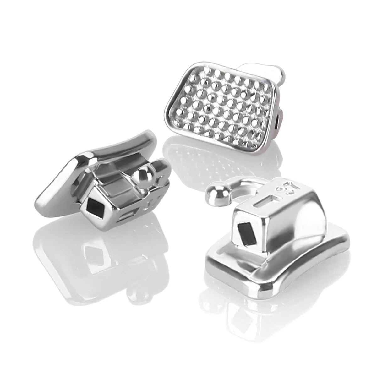 Monoblock Buccal Tubes by AZDENT, Bondable Non-Convertible Single Molar Tubes with Roth or MBT 018 and 022 Options in 20 or 50 Sets for Professional Orthodontic Use