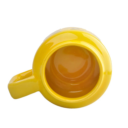 Impish Expression Mug in Porcelain, Single 250ml Cartoon Coffee, Tea and Milk Cup with A-G Design Options and Foam-Lined Box for Friends and Family Gifts
