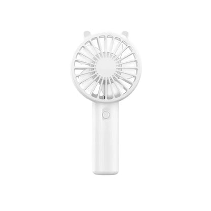 300mAh USB Rechargeable Personal Fan with ABS Housing and Included Cable, Compact 16cm Handheld Airflow Fan in Pink, White, Blue or Green for Short Breaks