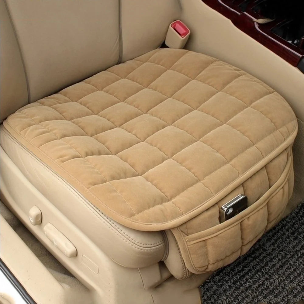 Winter Car Seat Cushion, 50 x 50cm Flocking Cloth Seat Pad with Listed Anti-Slip and Breathable Design in Six Colors for Compatible Vehicle Seats