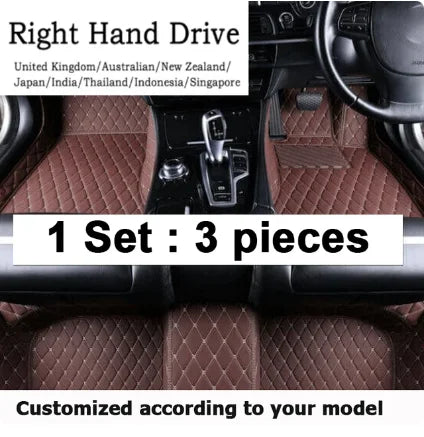 Jetta A5 Car Floor Mats for Listed Volkswagen 2006–2012 Models, Interior Floor Cover Set in Red, Coffee, Beige and Black Combinations with Fit Verification Required