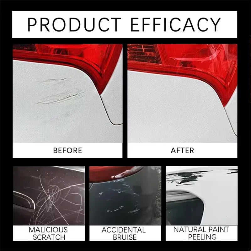 Car Paint Touch Up Pen for Small Cosmetic Paint Marks and Localized Automotive Detailing, WHITE Color Label and 1pc or 2pcs Quantity Selections