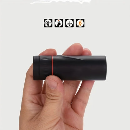 Compact Monocular Telescope for Bird Watching, Travel, Hiking and Concert Viewing, Portable Single-Eyepiece Scope with Standard or Phone Clip Selection