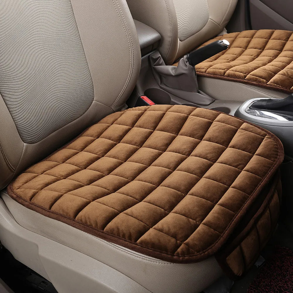 Winter Car Seat Cushion, 50 x 50cm Flocking Cloth Seat Pad with Listed Anti-Slip and Breathable Design in Six Colors for Compatible Vehicle Seats