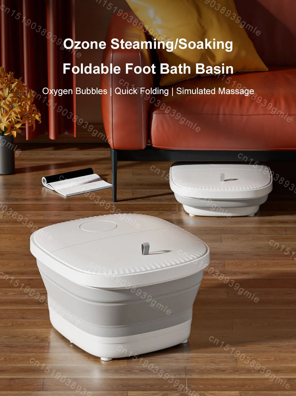 Foot Soaking Spa Basin with Listed Heating and Massage, Basic Version, Bubble Style or Folding Version Options for Adult At-Home Foot Bath Routines