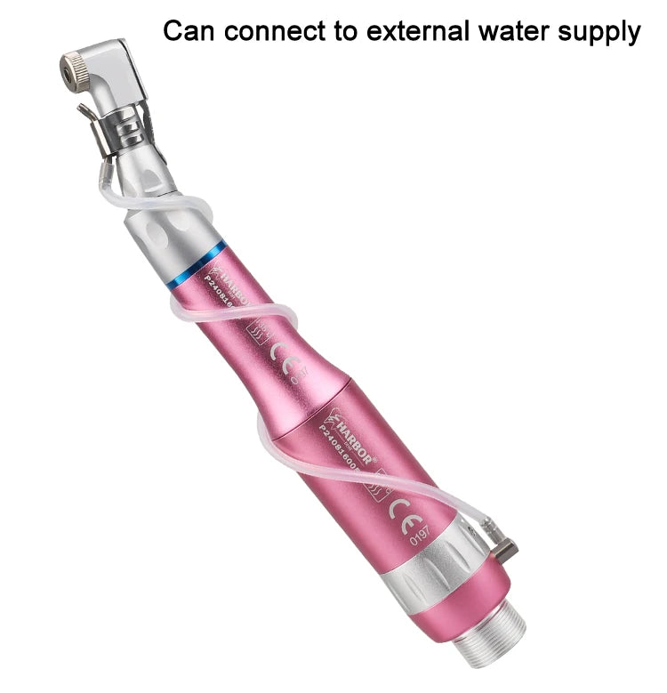 Dental Handpiece Set, 4-Piece High and Low Speed Air Turbine Kit with Straight Handpiece, Contra Angle and Air Motor, 2 or 4 Hole Options