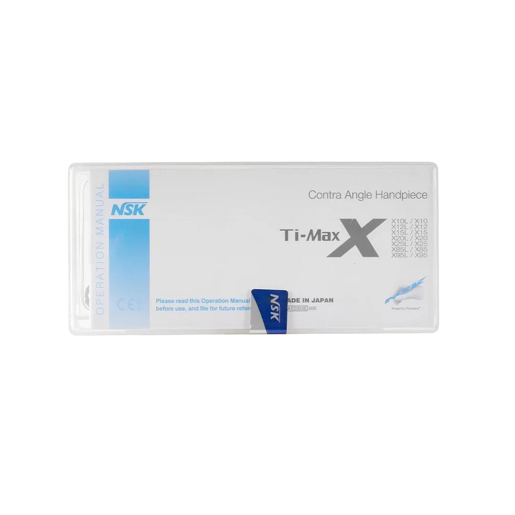 Speed-Increasing Dental Contra Angle Handpiece Options with X95L 1:5 Drive Reference, Fiber and Non-Fiber Labels plus X25, Z and SG Model Selections