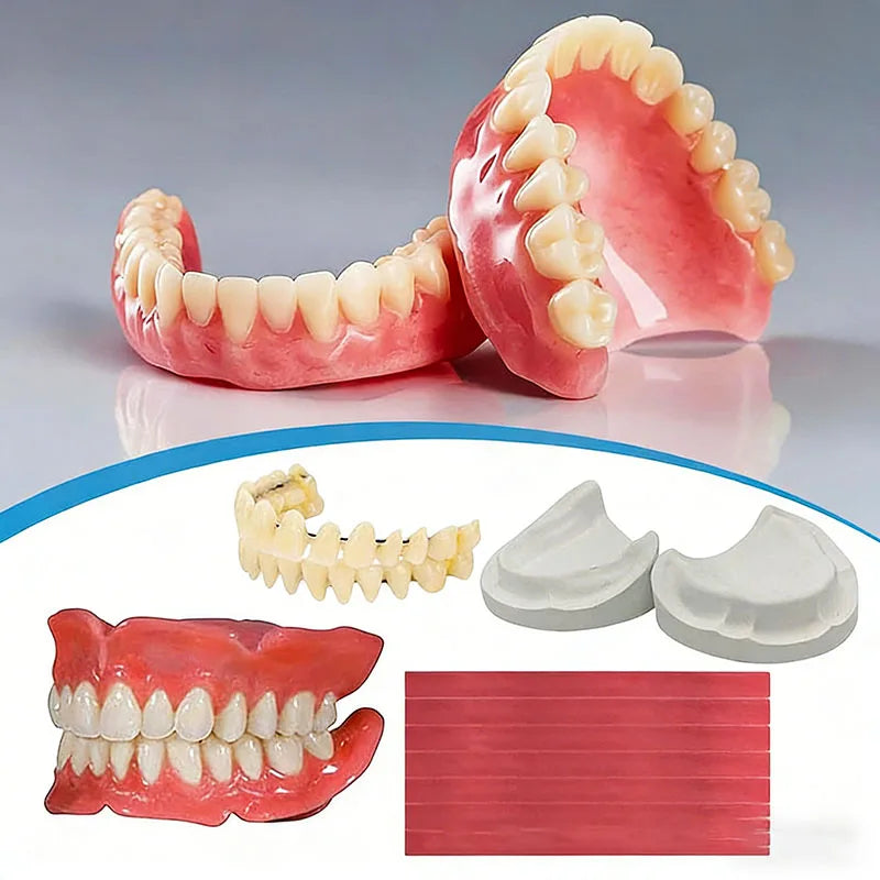 Dental Teaching Materials Kit with Resin Practice Teeth and Wax Strip or Sheet Options, Six Set Choices with Selected Plaster Models for Supervised Lab Learning