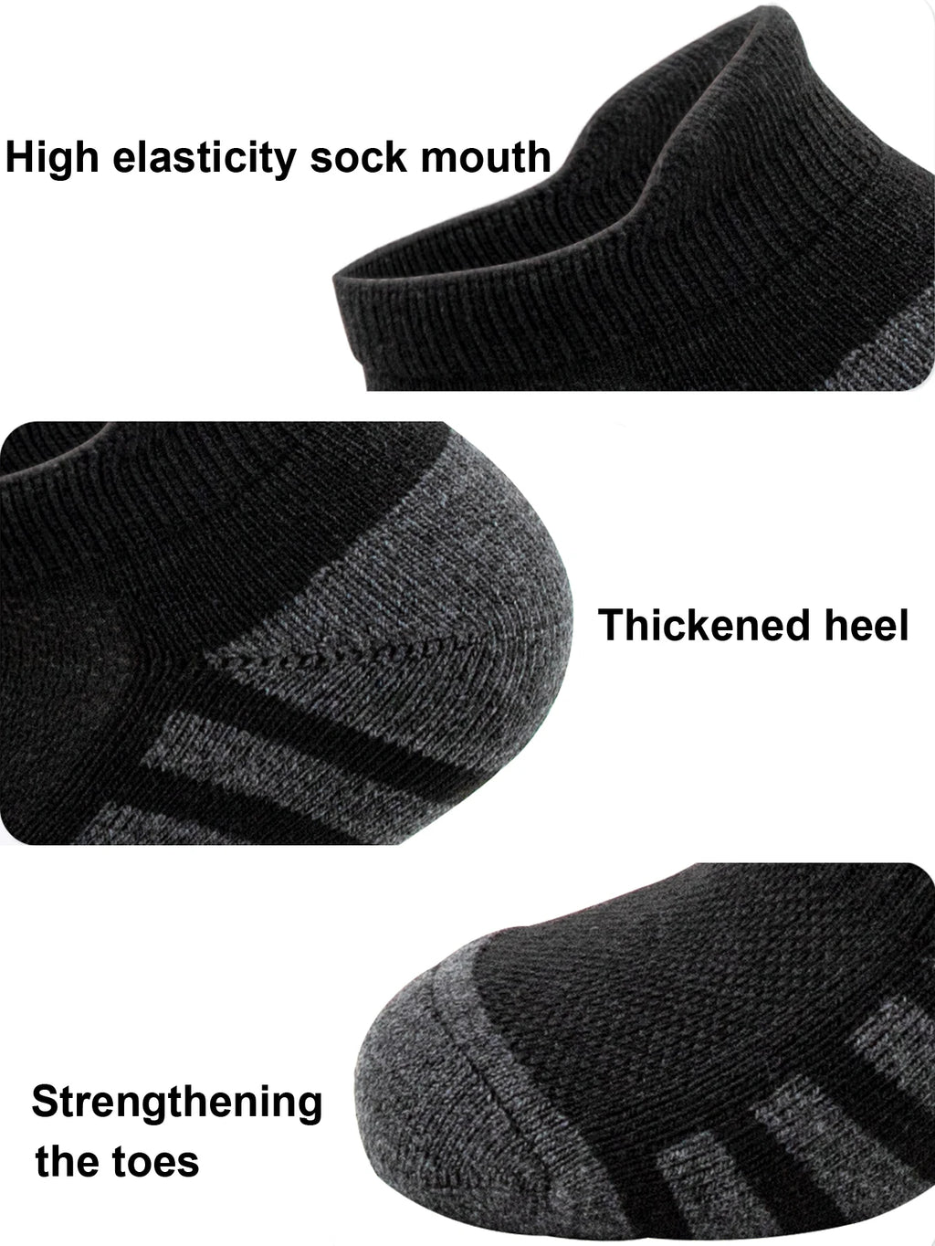 Cushioned Ankle Running Socks with Low-Cut Tab Design, Polyester Athletic Multipacks in 6, 12, 24 or 30 Pairs for Men's and Women's Workouts and Daily Wear