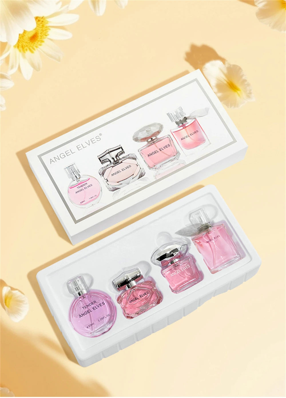 Perfume Gift Set for Women with Floral Fruity Scent References, Listed Four-Piece Gift Box and 120ml Option for Everyday Fragrance and Gift Planning
