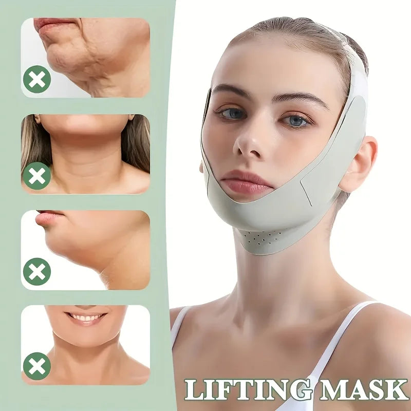 Adjustable V-Shape Facial Strap for Women and Men with Reusable Band Design, SLD-PURPLE or SLD-Grey Options for Personal Beauty Accessory Selection