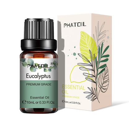 10ml Aroma Oil by PHATOIL for Compatible Diffusers and Home Fragrance, Amber Bottle with Lavender, Eucalyptus, Vanilla, Peppermint and Other Scent Options