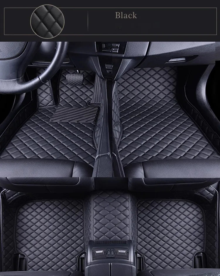3D Car Floor Mats for Listed Renault Kadjar, Duster, Fluence and Koleos Configurations, Artificial Leather Cabin Covers with Black Single-Piece and Five-Seat Color Options