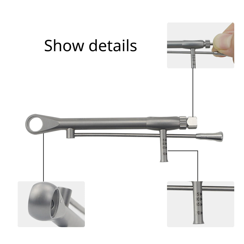 Dental Implant Torque Wrench Kit, Listed 10-70 Ncm Ratchet and Screwdriver Tools for Professional Prosthetic Work with A, B and C Options