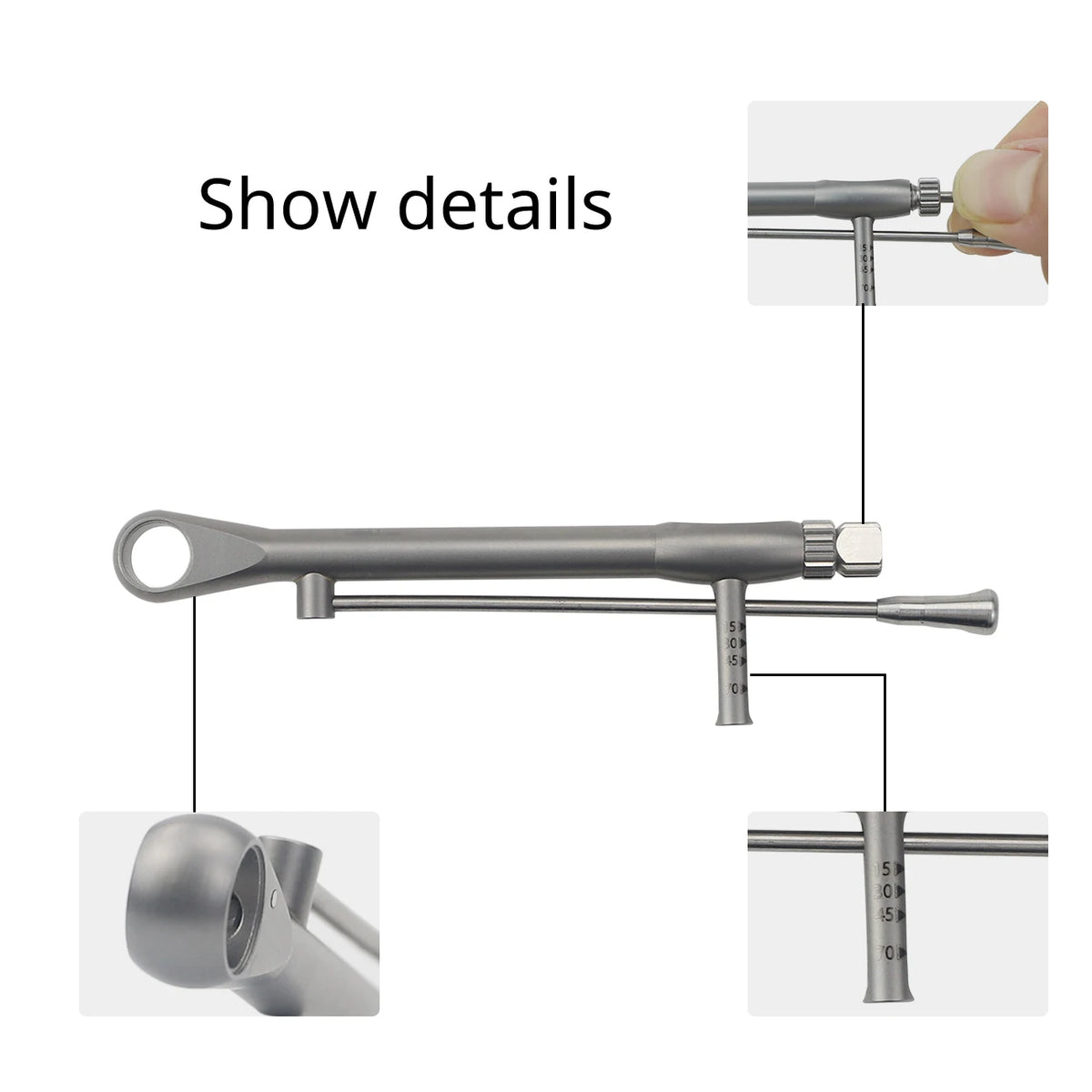 Dental Implant Torque Wrench Kit, Listed 10-70 Ncm Ratchet and Screwdriver Tools for Professional Prosthetic Work with A, B and C Options