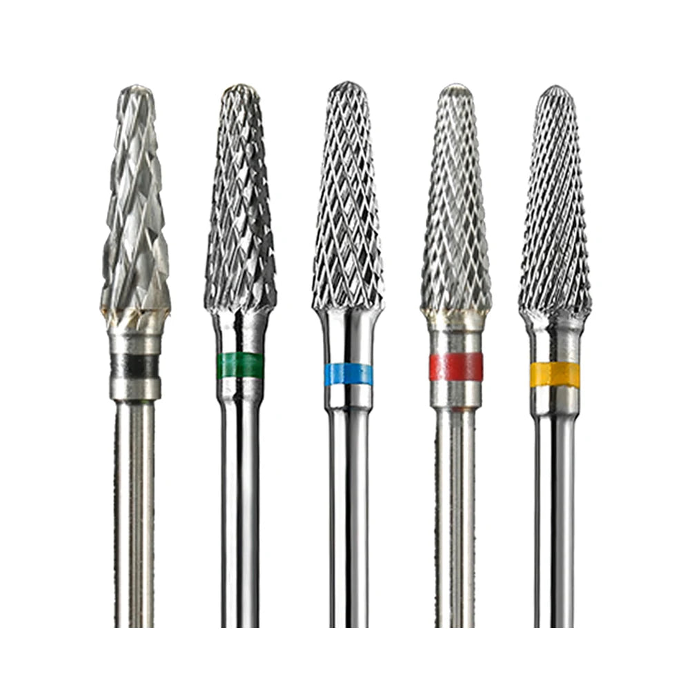 Carbide Nail Drill Bit with Five Grade Options, Single 2.35mm Shank Milling Accessory in XC, C, M, F or XF for Professional Electric Manicure and Pedicure Tools