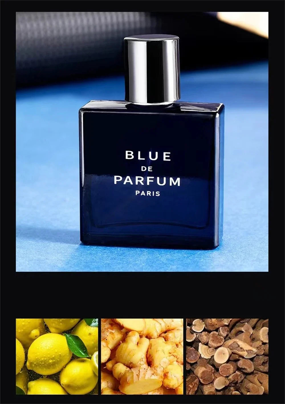 Mens Cologne Spray with 100ml Option Label and Floral Fruity Scent Reference, Gift Box and Four-Piece Set Wording for Personal Fragrance and Gift Selection