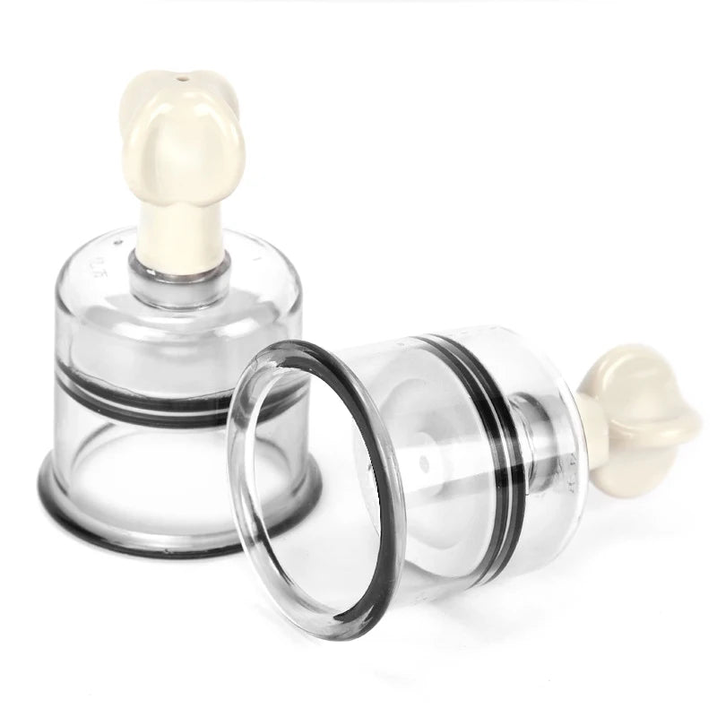 Twist Handle Cupping Cup with Transparent Plastic Body and Silicone Sealing Pad, S, M, L, XL or Combined Size Labels for Adult Manual Personal Care