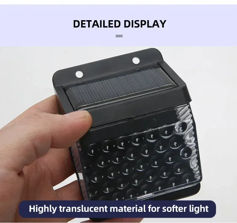 Outdoor Solar Wall Light Options for Garden Fences, Courtyards and Exterior Walls, with Listed 6-LED Non-Sensor and 30-LED PIR Motion Sensor Designs