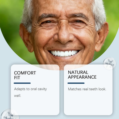 Denture Decoration Set with Upper and Lower False Teeth References, Single and Multi-Piece Options for Adults, Professional Dental Fit Review Before Use