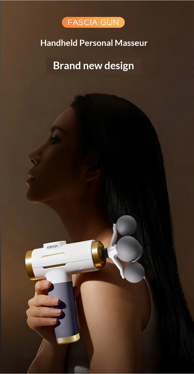 99-Level Electric Body Massager with Listed 11-in-1 Design, High-Frequency Vibration Personal-Care Device in Black or White with USB Type-C Option