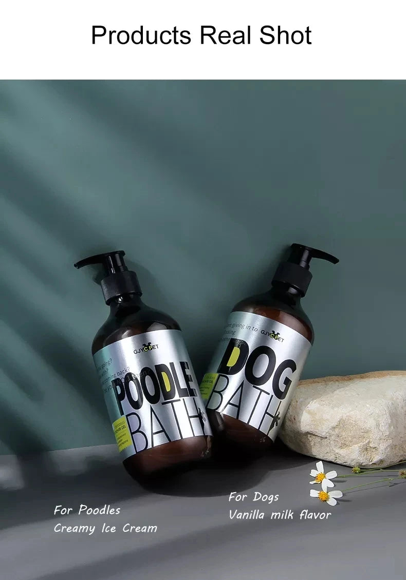 Pet Shampoo for Bath-Time Grooming, Dog 500ml and Cat 500ml Options Plus a 100ml Pet Shampoo Choice for At-Home Coat Cleaning Routines