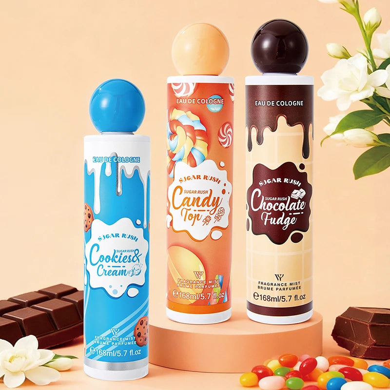 Gourmand Perfume Body Spray 168ml, Unisex Fragrance with Sweet Cookies, Chocolate, Fruit and Floral Options for Daily Wear and Personal Gifts