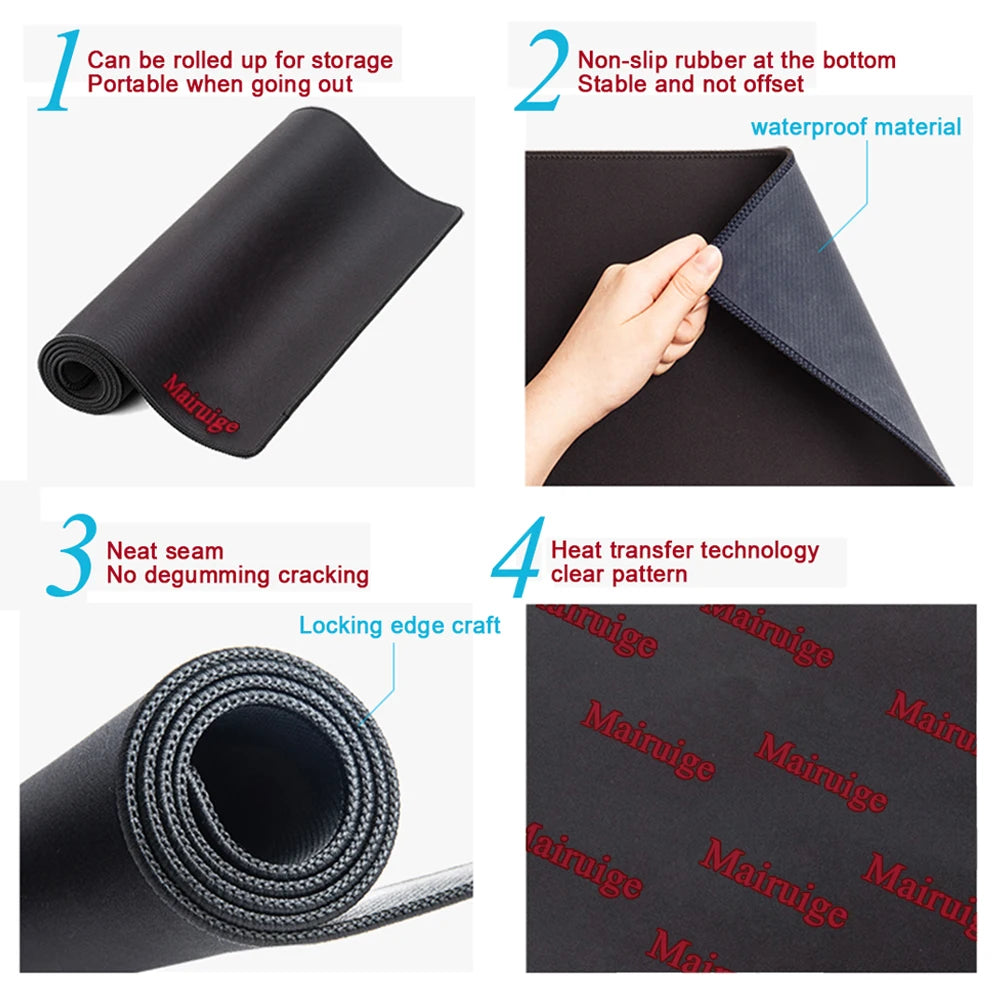 Strata Liquid Mouse Pad by Mairuige, Rubber Desk Mat in Five Sizes up to 900 x 400 mm for Gaming Stations, Computer Desks and Home Offices