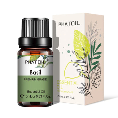 10ml Aroma Oil by PHATOIL for Compatible Diffusers and Home Fragrance, Amber Bottle with Lavender, Eucalyptus, Vanilla, Peppermint and Other Scent Options