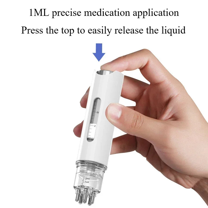 Scalp Oil Applicator Comb, Refillable Manual Liquid Dispenser with 6ml and 15ml Color-Labeled Options for Adult Cosmetic Hair and Scalp Care Routines