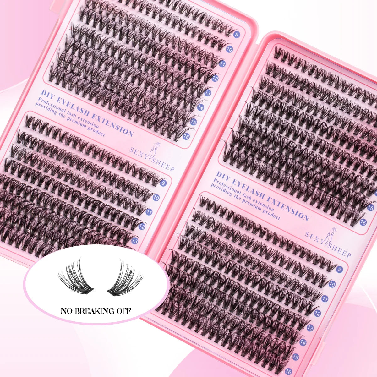 Faux Mink Cluster Lashes for DIY Makeup, Soft Lightweight 3D Wispy False Eyelashes with Fine Bands and Multiple Style Options for At-Home Looks