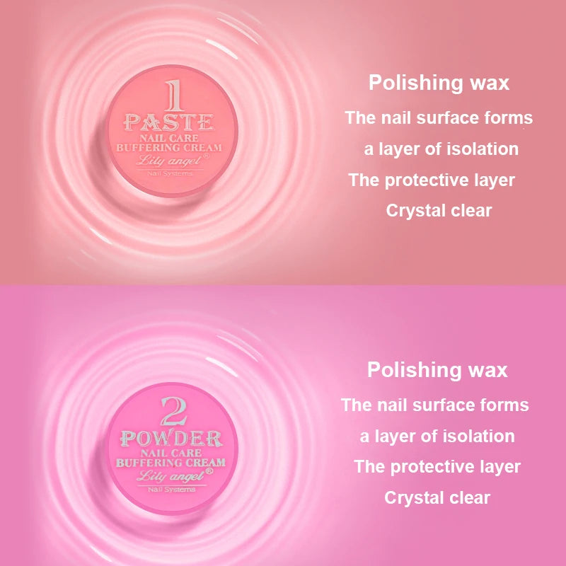 Nail Buffing Kit with Polishing Wax, Buffer Blocks and Filing Strips for Natural-Look Shine, Manual At-Home Manicure Care in Multiple Set Options