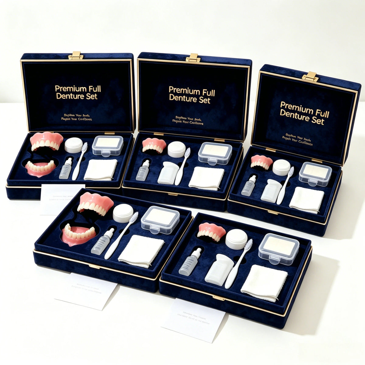 2026 NEW Natural-Looking Silicone Full Denture Set (Upper & Lower) – Soft, Comfortable Fit for Daily Oral Care, for Men & Women