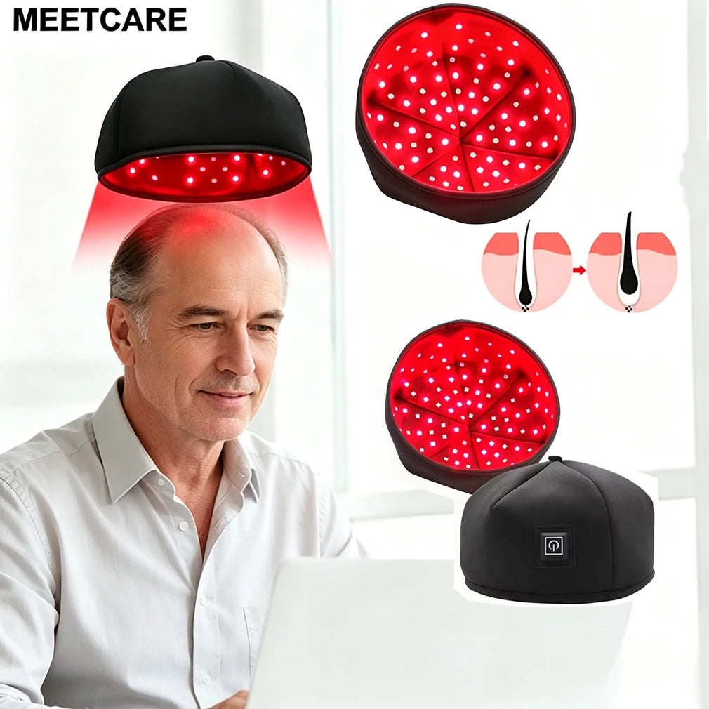 120-LED Scalp Light Cap with Listed 660nm and 830nm Wavelengths, Three Pulse Settings and 20-Minute Automatic Shutoff, USB Type-C and No-Box Regional Options
