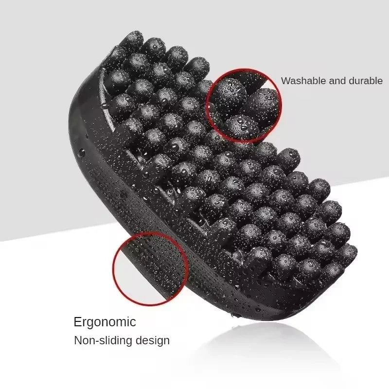 Curl Sponge Brush for Natural Textured Hair Twists and Coils, Black, Blue, Brown or Red Styling Tool with Separate Large Black One-Piece Selection