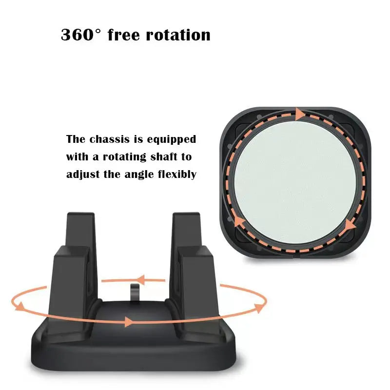 Car Phone Navigation Holder, 360° Rotating Mobile Phone Bracket with Listed Non-Slip Design, Black or Red Options for Compatible Vehicle Phone Positioning