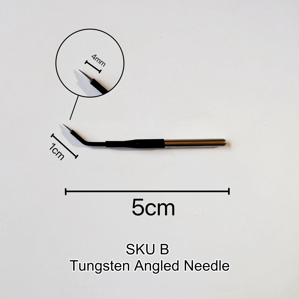 Tungsten Electrosurgical Needle Electrode, Single Non-Sterile Accessory with Listed 2.36mm Shaft for Compatible Monopolar Pencils, SKU A to F Options