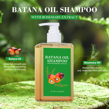 Batana Oil Shampoo Set with Listed Hair Oil, Rosemary Leaf Oil Shampoo Formula for Everyday Cleansing and Cosmetic Hair Conditioning at Home