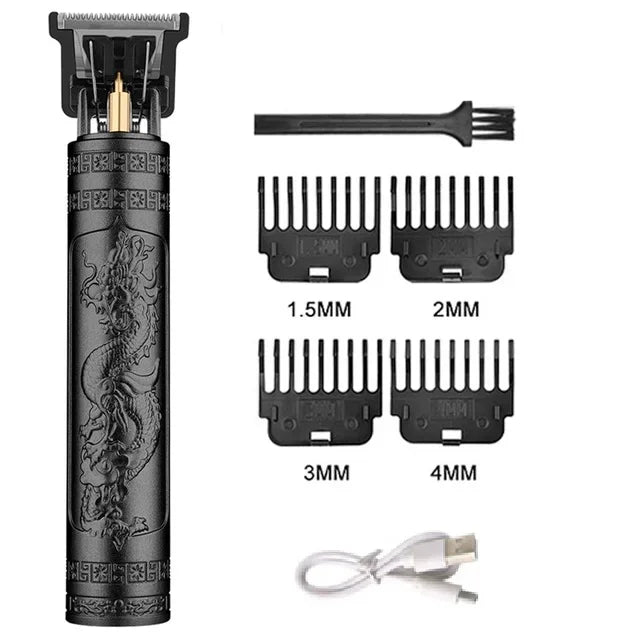 Vintage Rechargeable Hair Trimmer for Men's Hair and Beard Grooming, T9 Listing Reference with Twelve Coded Model Choices for Everyday Personal Care