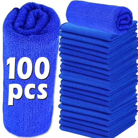 30 x 30 cm Microfiber Cleaning Cloths, Reusable Washable Towels in 1, 5, 10, 50 or 100-Piece Options for Compatible Car Windows and Household Surfaces