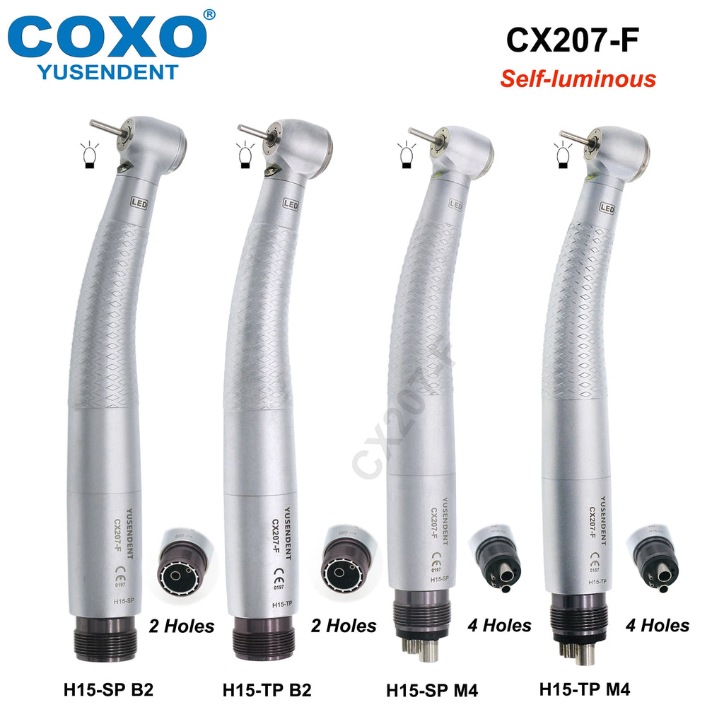 High Speed Dental Turbine Handpiece and Replacement Part Options by COXO YUSENDENT, H15 H16 H05 Models with Coupler, Rotor and Bulb Selections