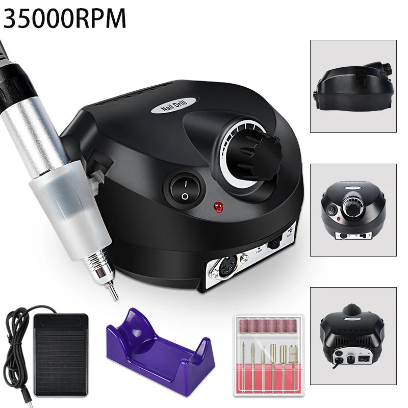 Gel Nail Polish Kit with UV LED Lamp and Electric Nail Drill, 27 Polish Colors and 4 Extension Gel Colors for At-Home Manicure and Nail Art