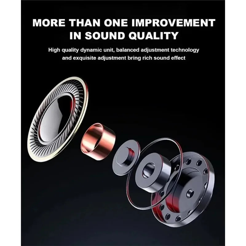 Wireless In-Ear Bluetooth Headphones with Microphone, TWS Stereo Earbuds in White or Black for Smartphone Music and Hands-Free Calls