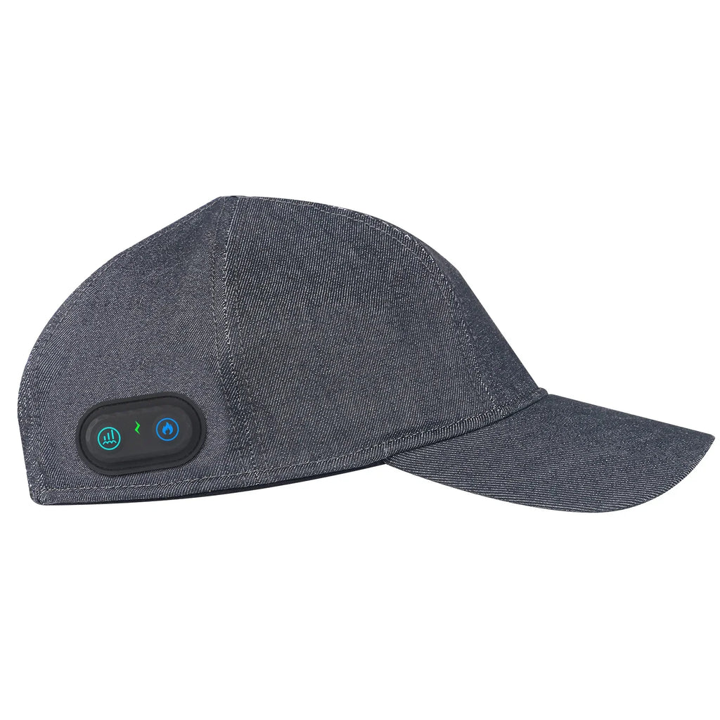 LED Light Scalp Cap with Normal, Breathing, 10Hz and 40Hz Mode References, Listed Rechargeable 2000mAh Battery and Black or Grey Regional Plug Options