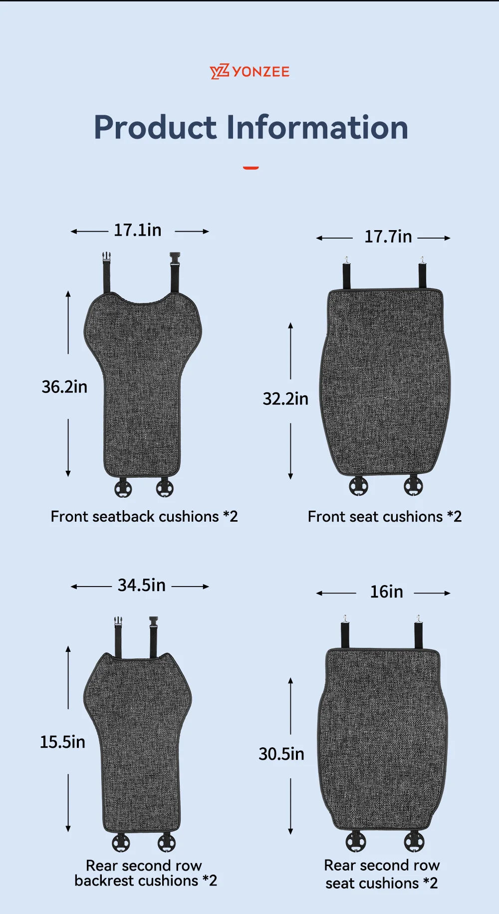 Car Seat Cushion Pads Listed for 2026 Tesla Model YL Six-Seat Layout, YZ Mesh Composite Fabric with Linen and Ice Silk References, Row-Specific Pack Options