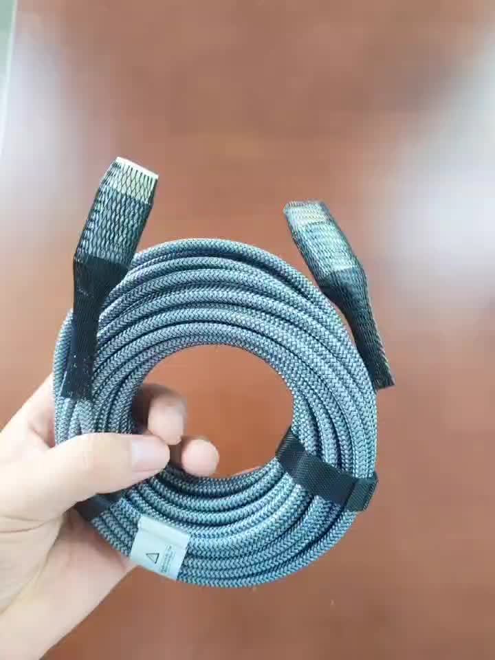 8K Fiber Optic HDTV Cable by MIZIQIER, Directional Gray Braided Cord with Listed 48Gbps, 8K60Hz and 4K120Hz Support, Three Length Options
